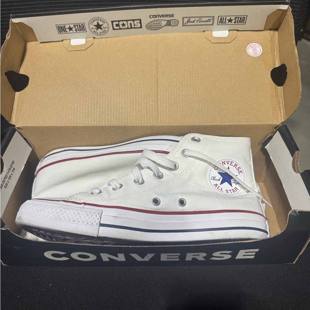 Converse Chuck Taylor White and Red All-Star High-Top Sneakers